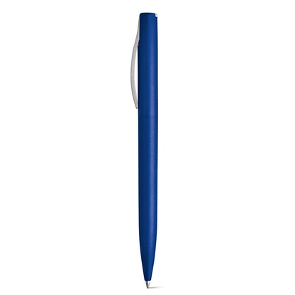 AROMA promotional pen in royal blue with custom logo branding