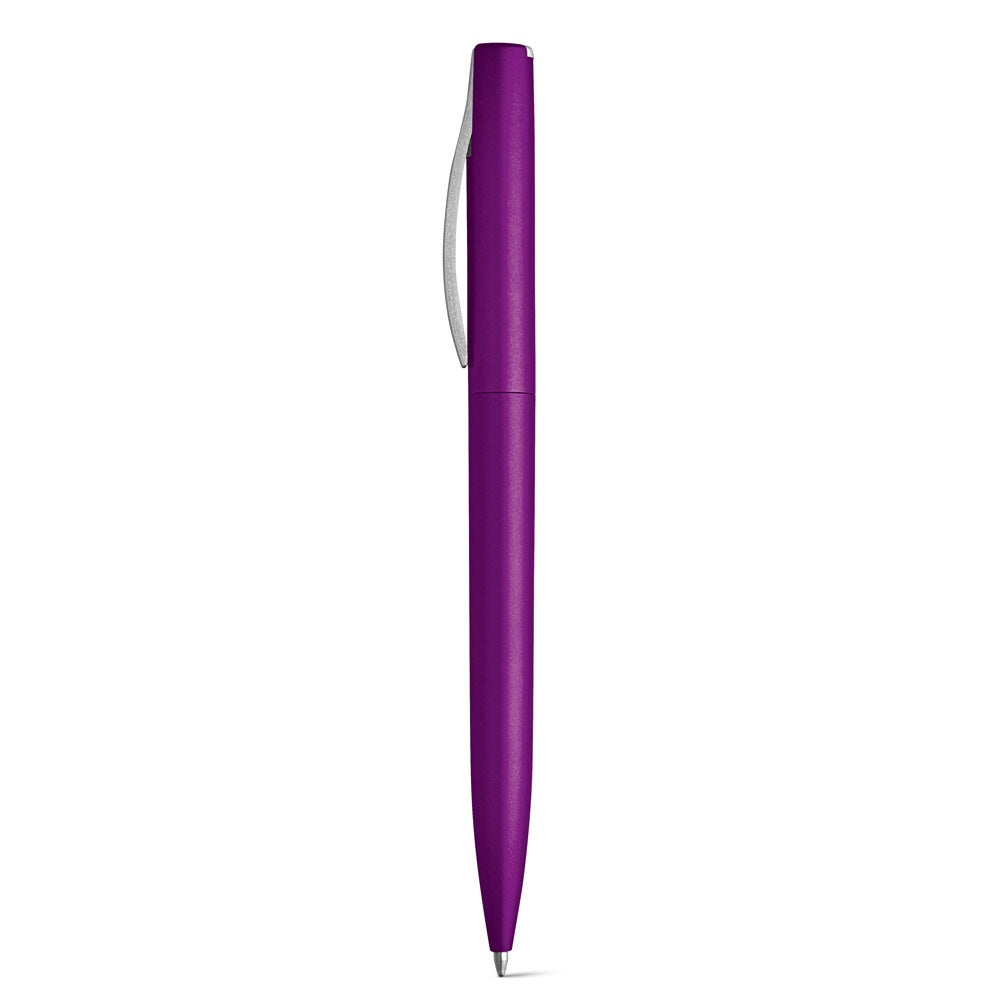 AROMA promotional pen in dark pink with custom logo branding