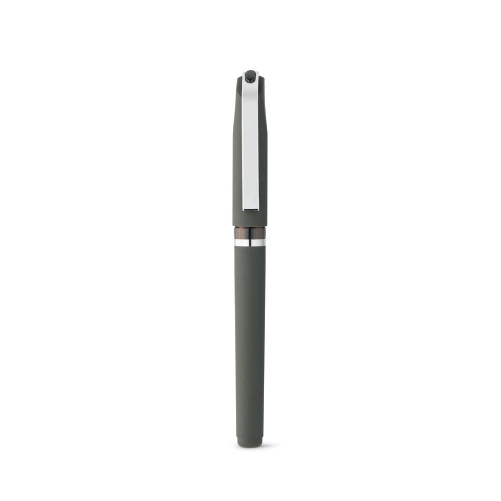 BOLT promotional pen in grey (detail view) with custom logo branding