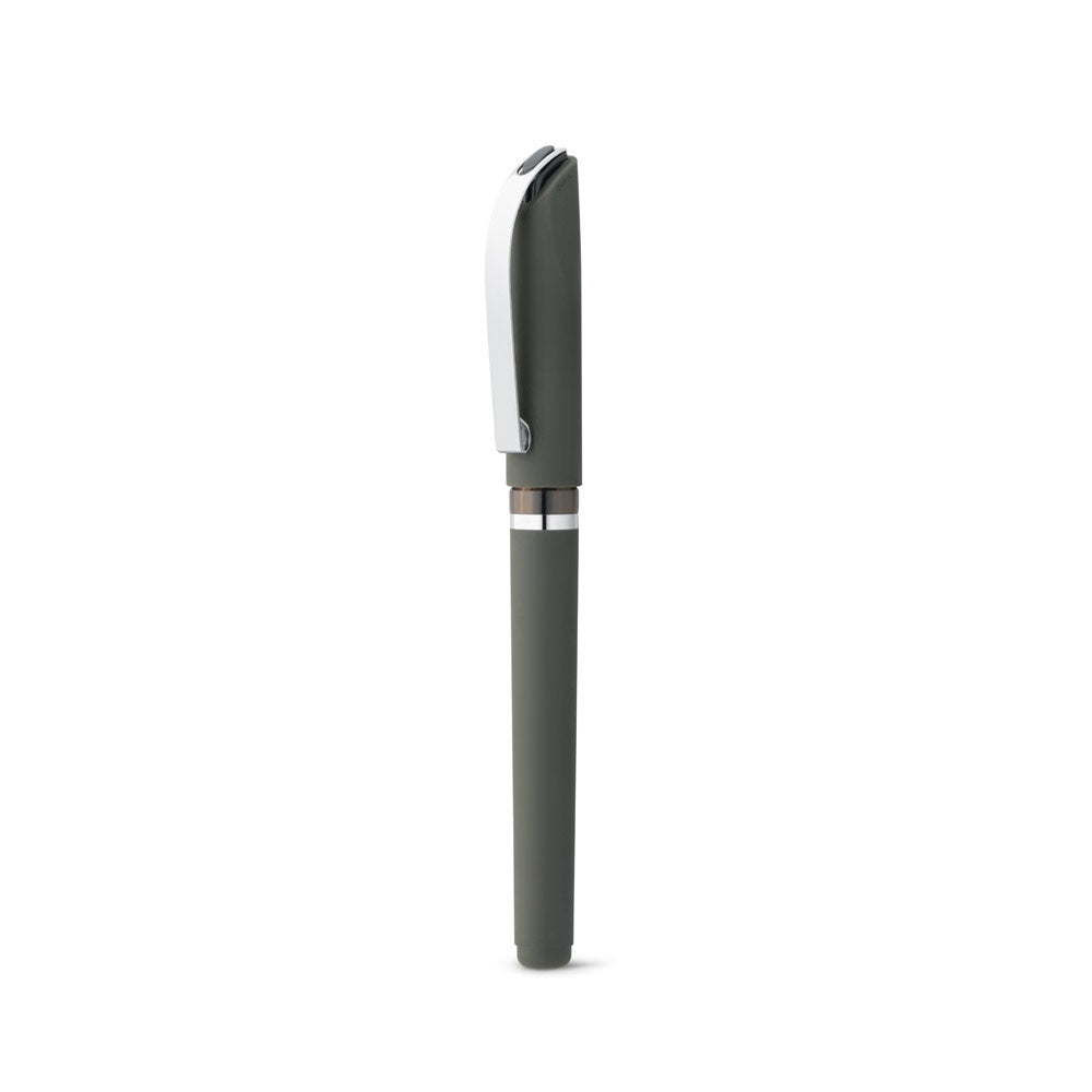 BOLT promotional pen in grey (detail view) with custom logo branding