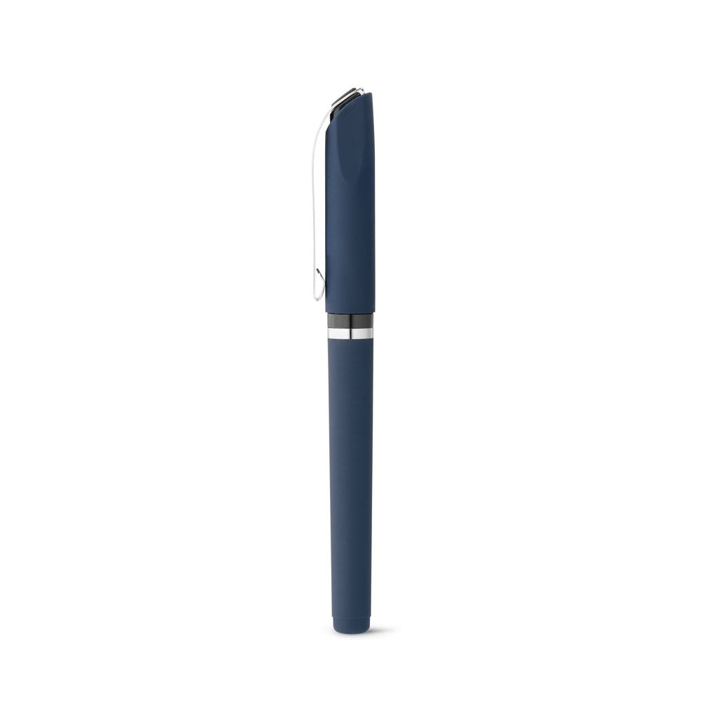 BOLT promotional pen in navy blue with custom logo branding