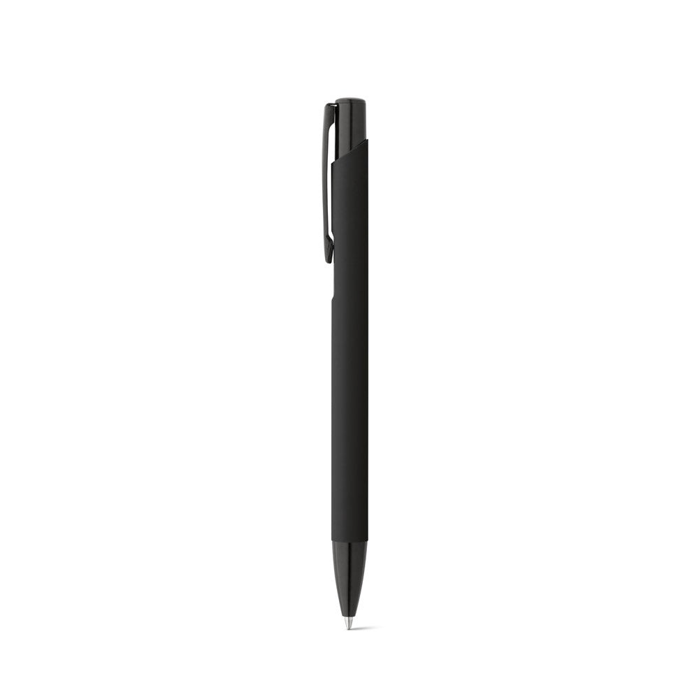 POPPINS promotional pen in black with custom logo branding