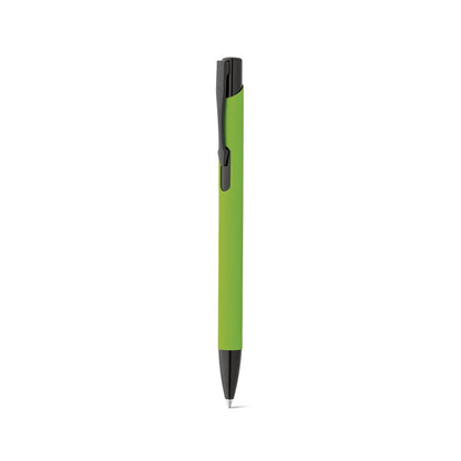 POPPINS promotional pen in light green (detail view) with custom logo branding