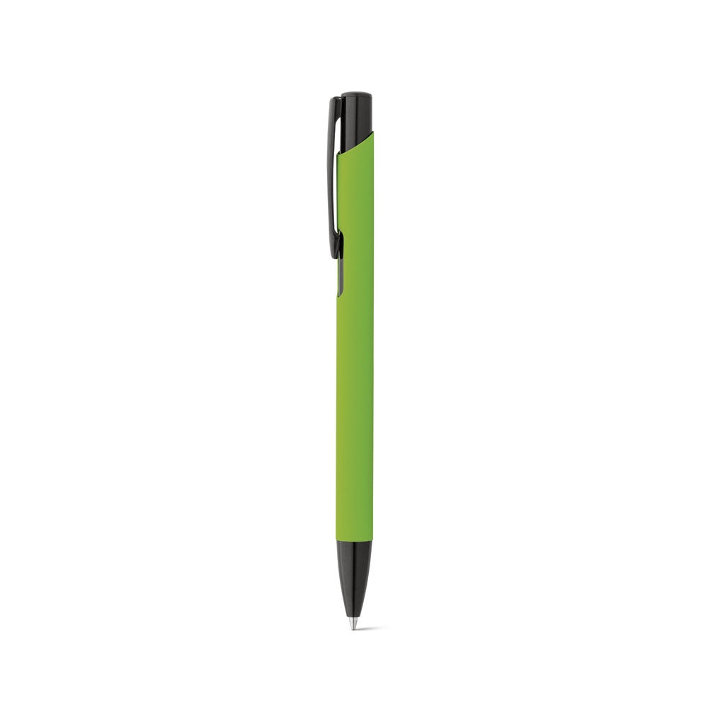 POPPINS promotional pen in light green with custom logo branding