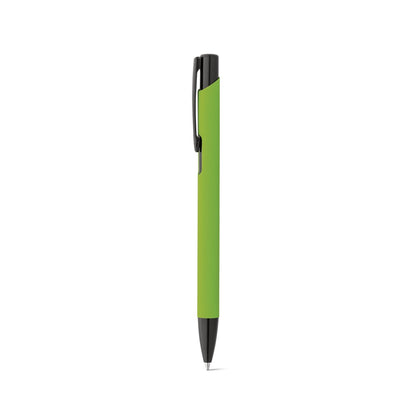 POPPINS promotional pen in light green with custom logo branding