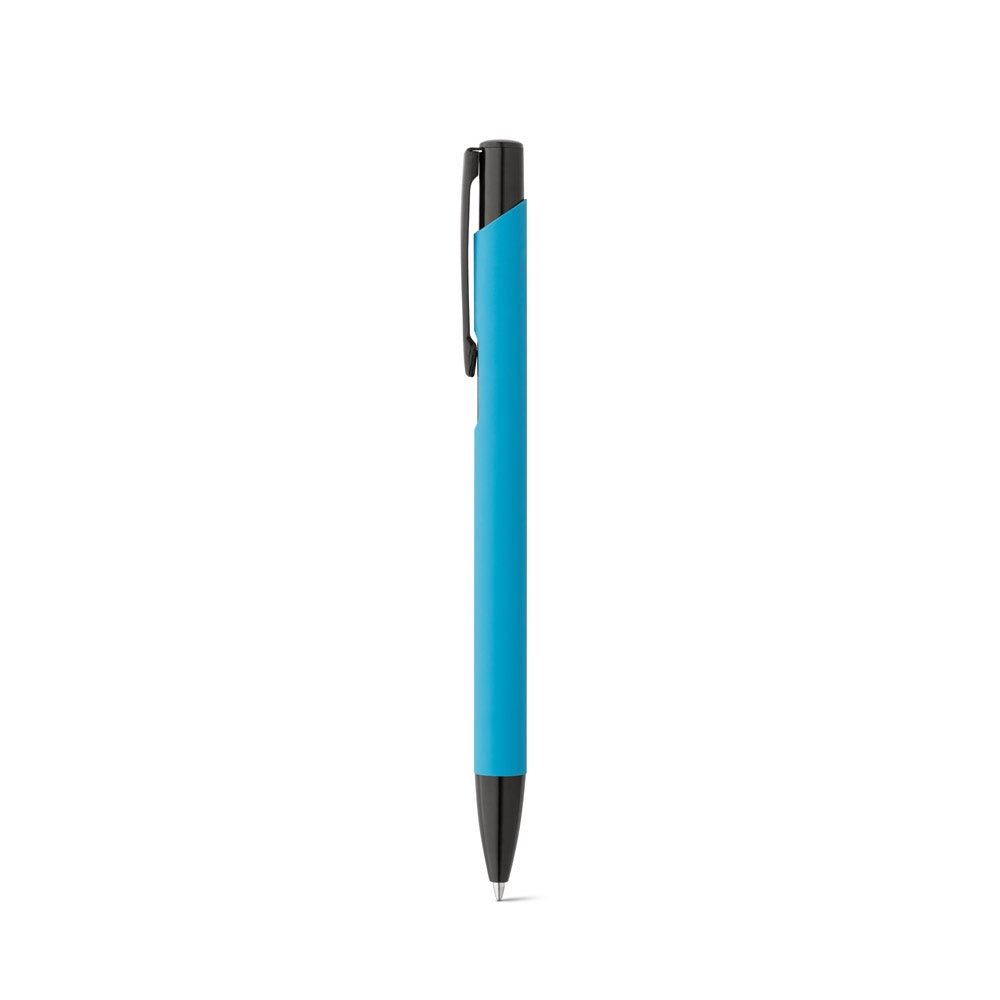 POPPINS promotional pen in light blue with custom logo branding