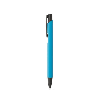 POPPINS promotional pen in light blue with custom logo branding