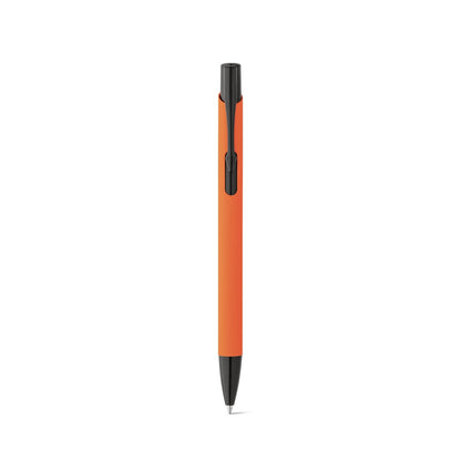 POPPINS promotional pen in orange (detail view) with custom logo branding