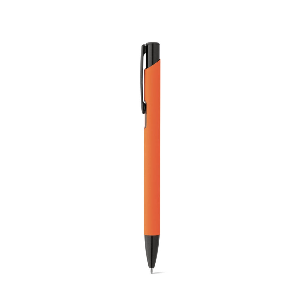 POPPINS promotional pen in orange with custom logo branding