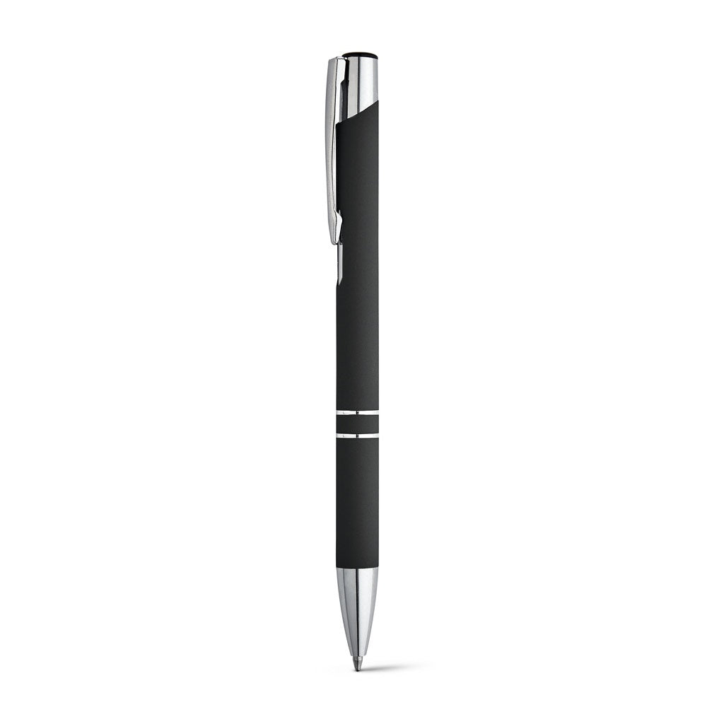 BETA SOFT promotional pen in black with custom logo branding