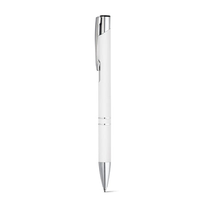 BETA SOFT promotional pen in white with custom logo branding
