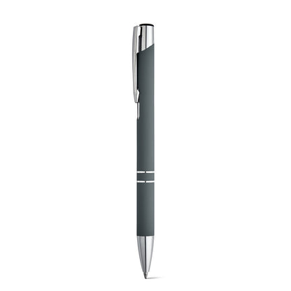 BETA SOFT promotional pen in grey with custom logo branding