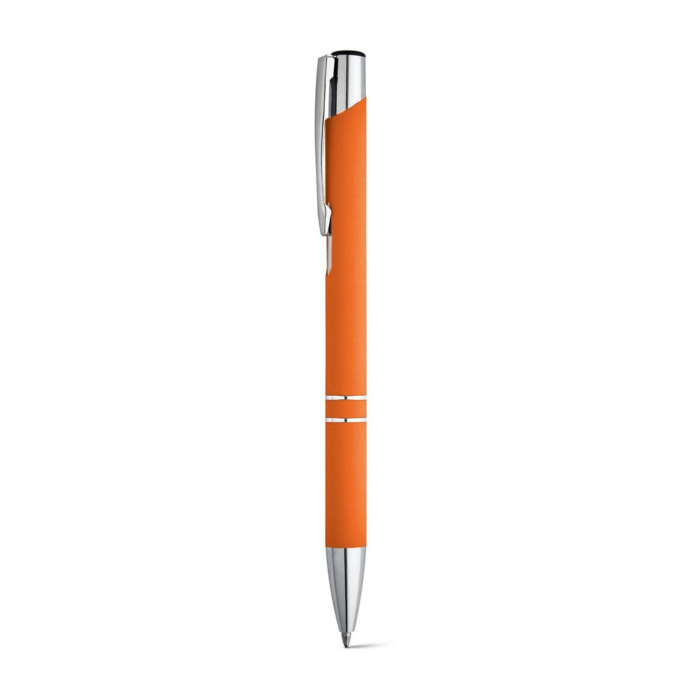 BETA SOFT promotional pen in orange with custom logo branding