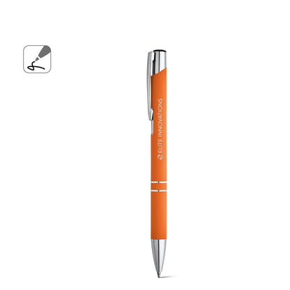 BETA SOFT promotional pen (complete set view) with custom logo branding
