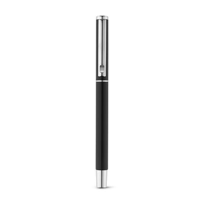DANEY promotional pen in black (detail view) with custom logo branding