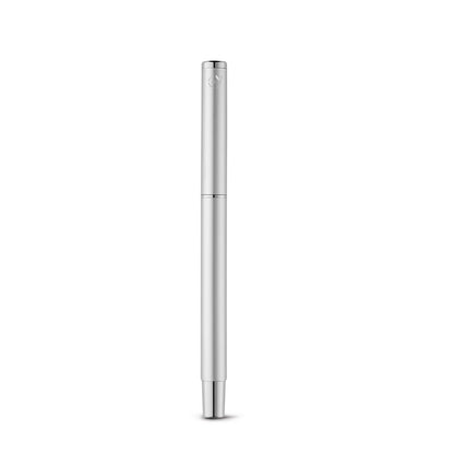 DANEY promotional pen in satin silver (detail view) with custom logo branding