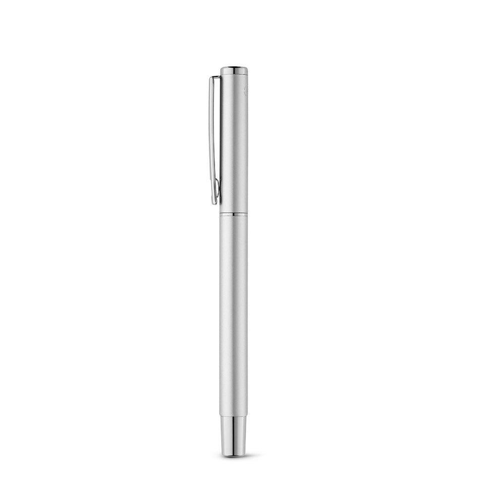DANEY promotional pen in satin silver with custom logo branding