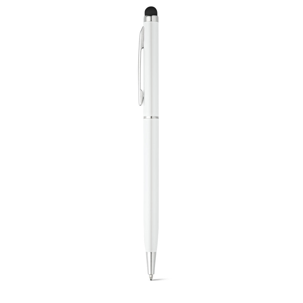 ZOE BK promotional pen in white with custom logo branding