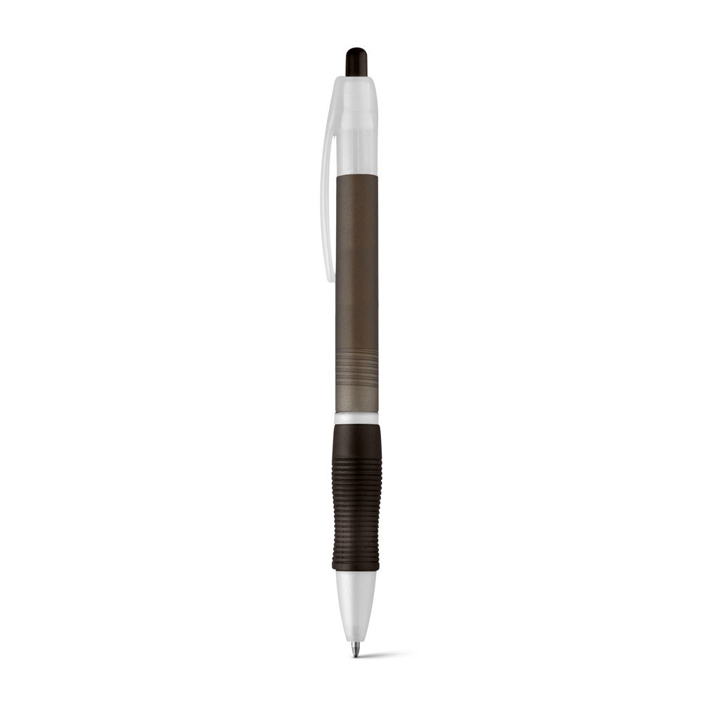 SLIM BK promotional pen in black with custom logo branding