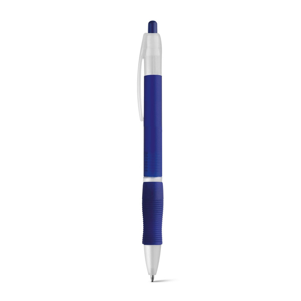 SLIM BK promotional pen in blue with custom logo branding