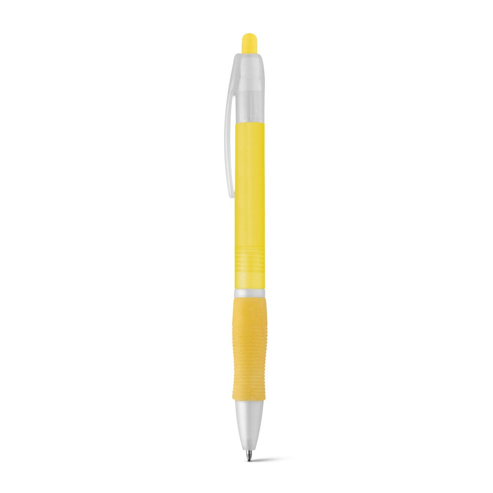 SLIM BK promotional pen in yellow with custom logo branding
