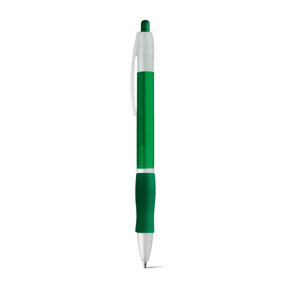 SLIM BK promotional pen in green with custom logo branding