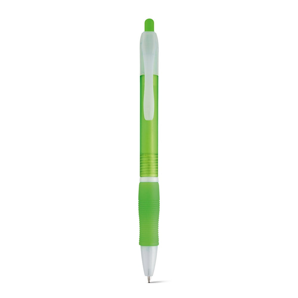 SLIM BK promotional pen in light green (detail view) with custom logo branding