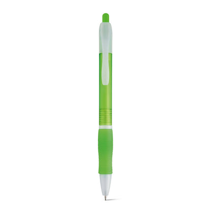 SLIM BK promotional pen in light green (detail view) with custom logo branding