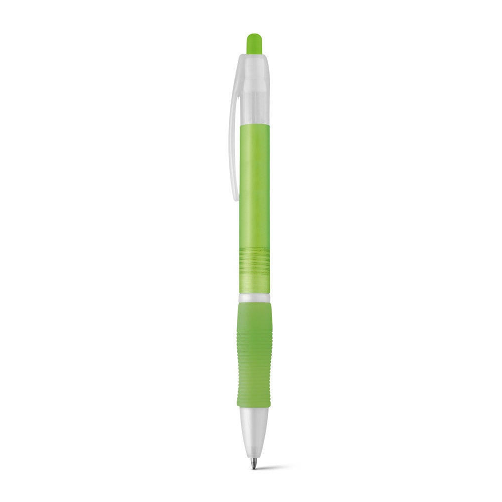 SLIM BK promotional pen in light green with custom logo branding