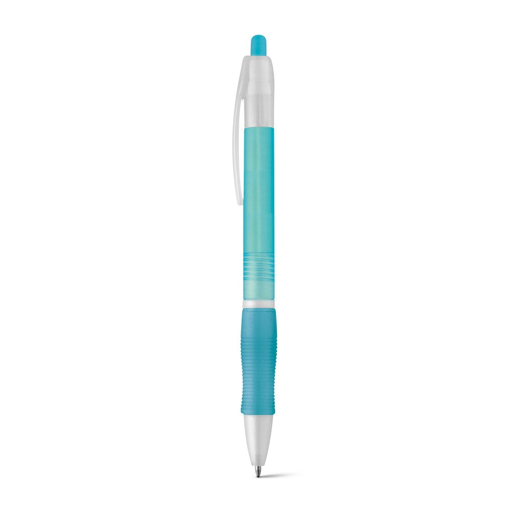 SLIM BK promotional pen in light blue with custom logo branding