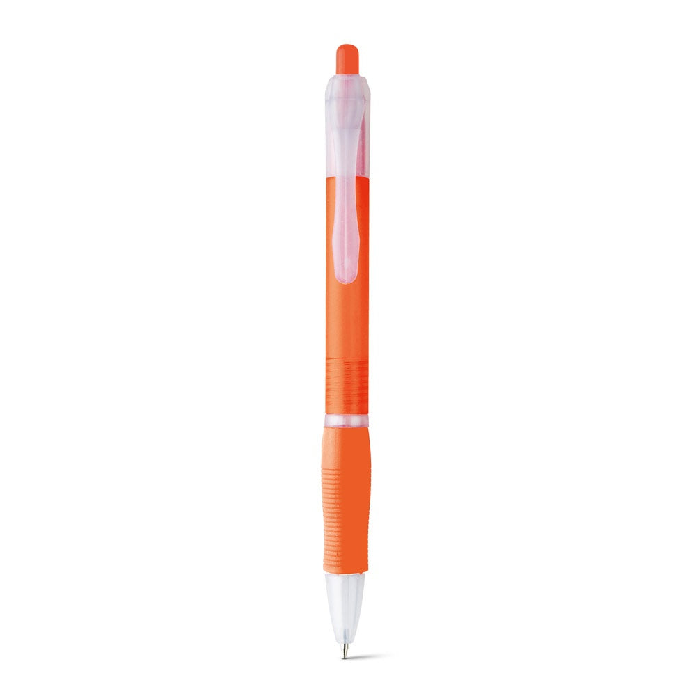 SLIM BK promotional pen in orange (detail view) with custom logo branding