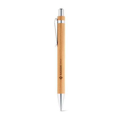 GREENY promotional writing set in natural with custom logo branding