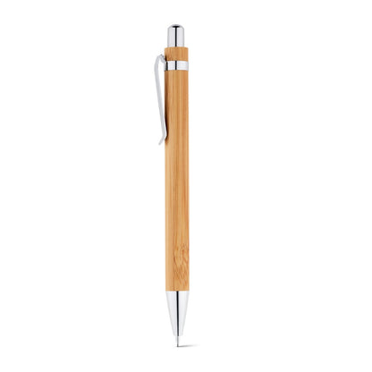 GREENY promotional writing set in natural (detail view) with custom logo branding