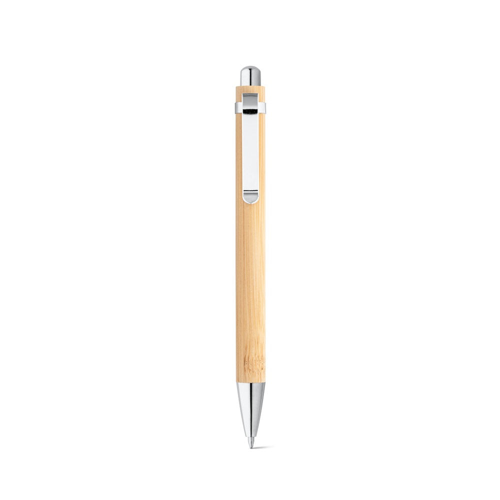 HERA promotional pen in natural (detail view) with custom logo branding
