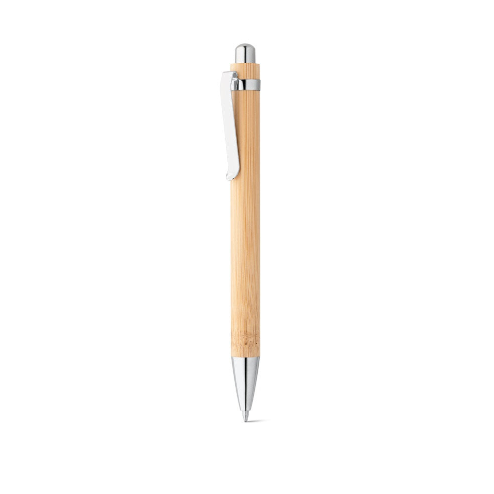 HERA promotional pen in natural (detail view) with custom logo branding