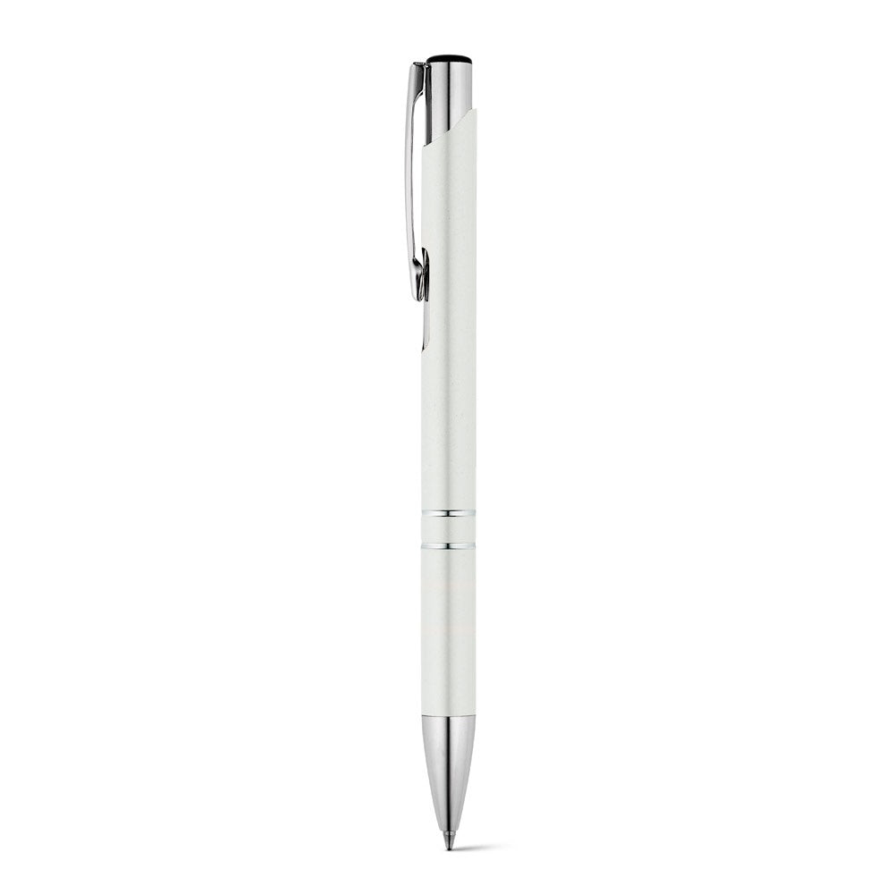 BETA BK promotional pen in white with custom logo branding