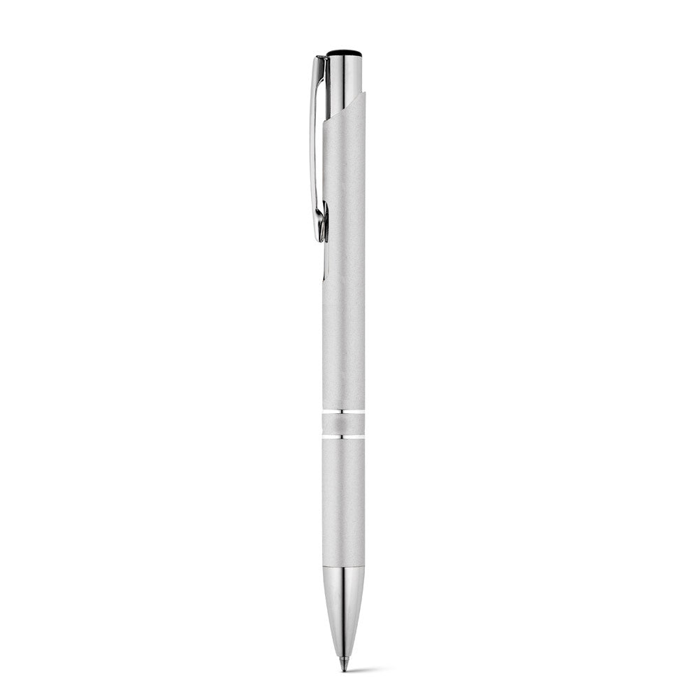 BETA BK promotional pen in satin silver with custom logo branding