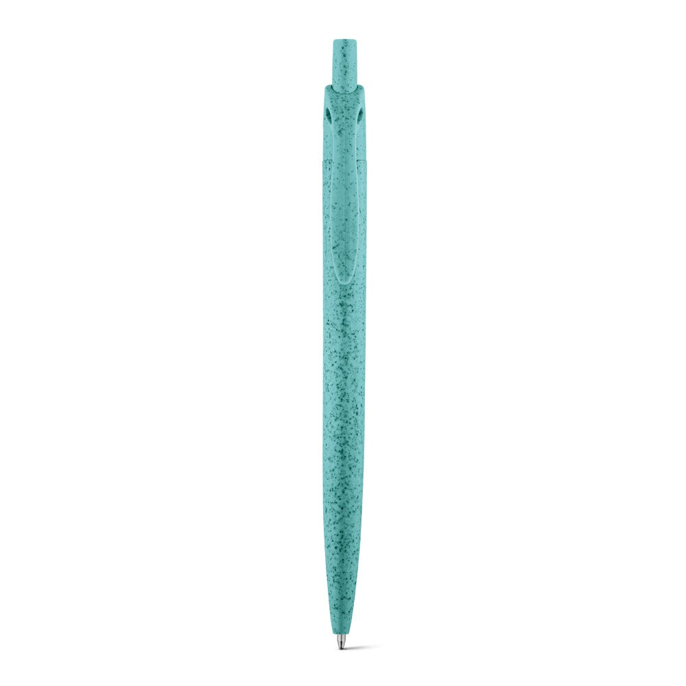 CAMILA promotional pen in light blue (detail view) with custom logo branding
