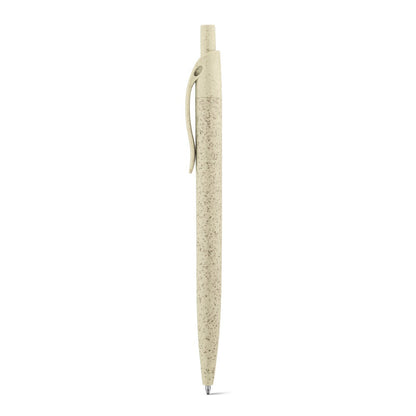 CAMILA promotional pen in light natural with custom logo branding