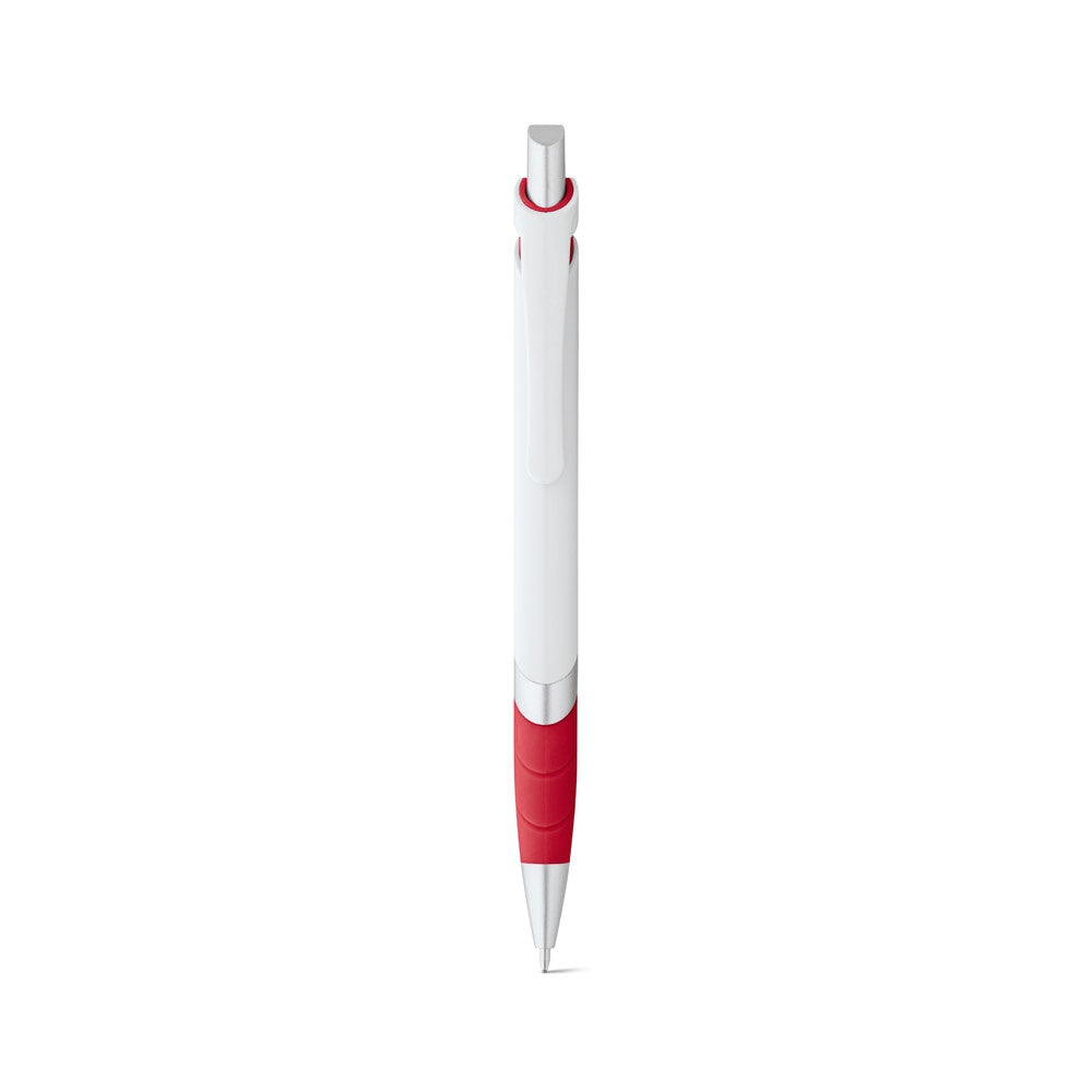 MOLLA promotional pen in red (detail view) with custom logo branding