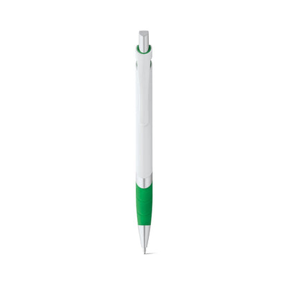 MOLLA promotional pen in green (detail view) with custom logo branding