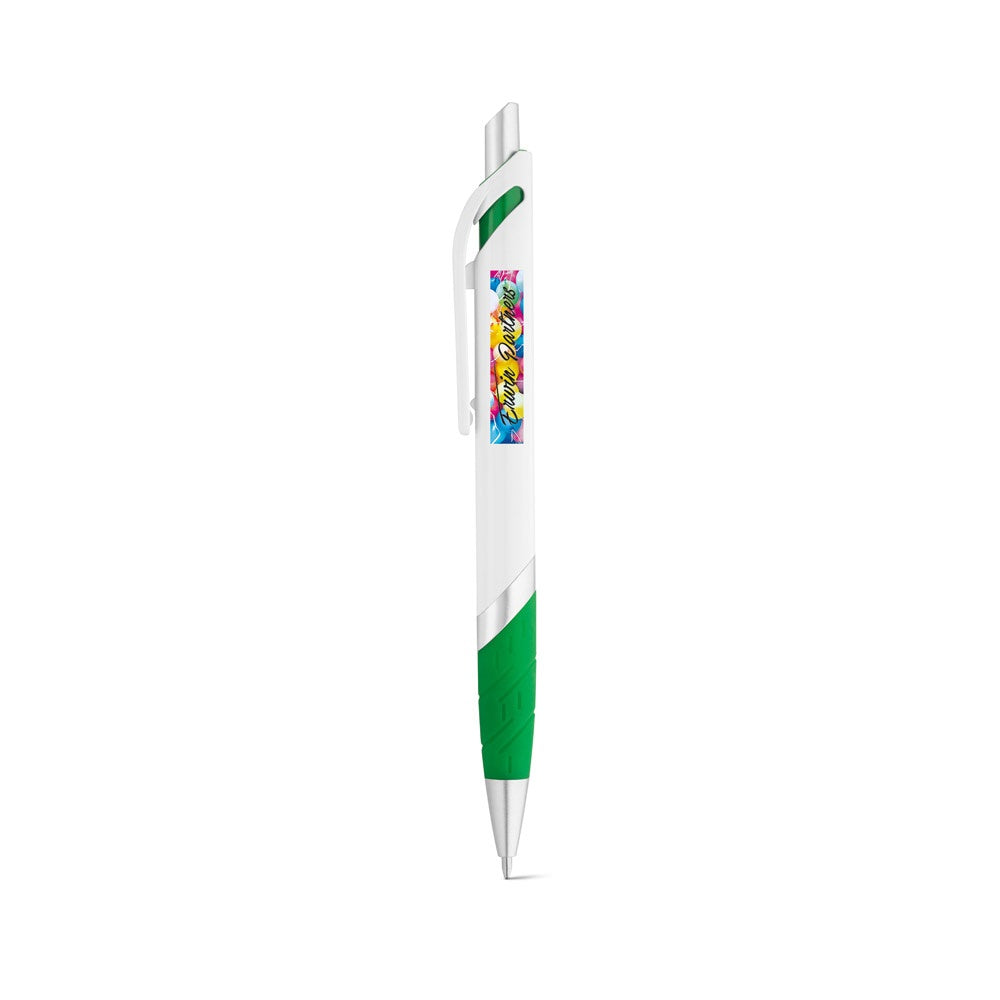 MOLLA promotional pen in green with custom logo branding