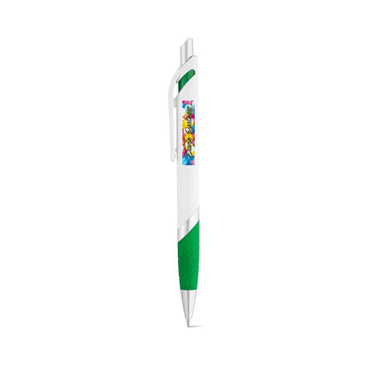 MOLLA promotional pen in green with custom logo branding