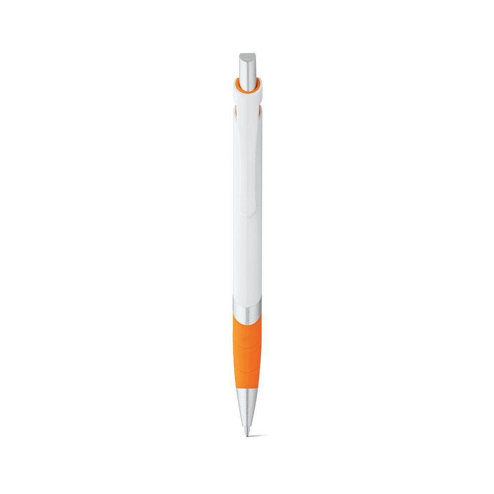 MOLLA promotional pen in orange (detail view) with custom logo branding