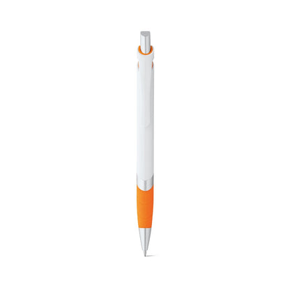 MOLLA promotional pen in orange (detail view) with custom logo branding