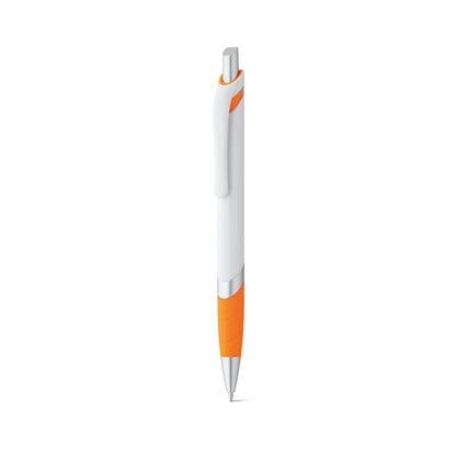 MOLLA promotional pen in orange (detail view) with custom logo branding