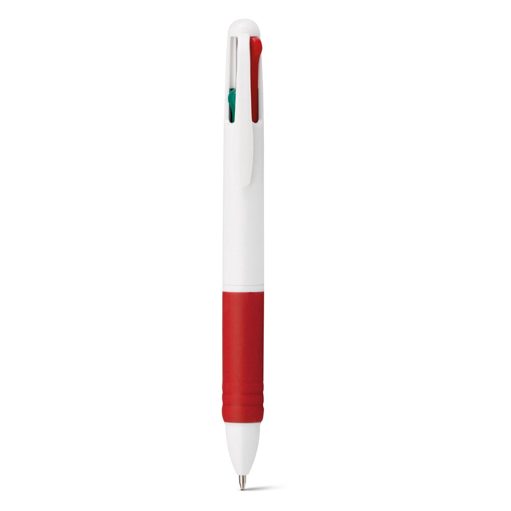 OCTUS promotional pen in red (detail view) with custom logo branding
