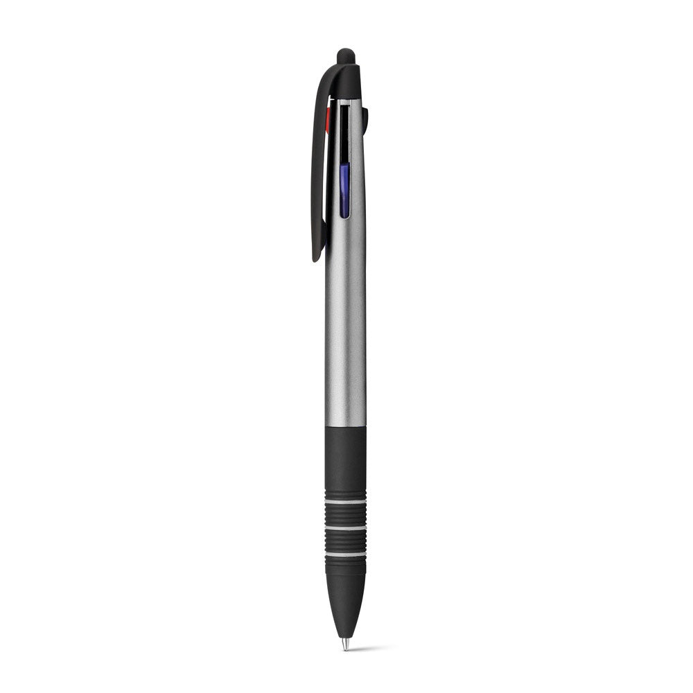 MULTIS promotional pen in satin silver with custom logo branding