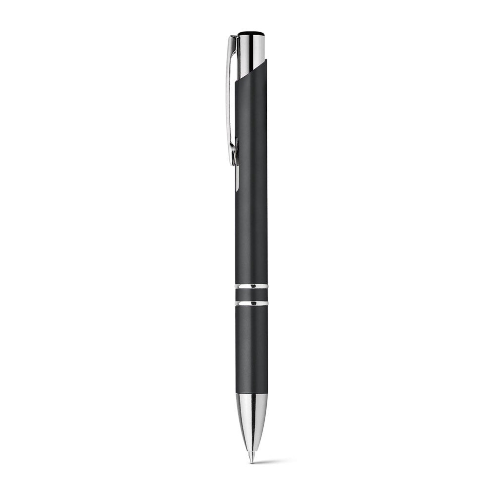 BETA PLASTIC promotional pen in black with custom logo branding