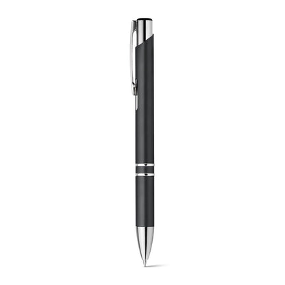 BETA PLASTIC promotional pen in black with custom logo branding
